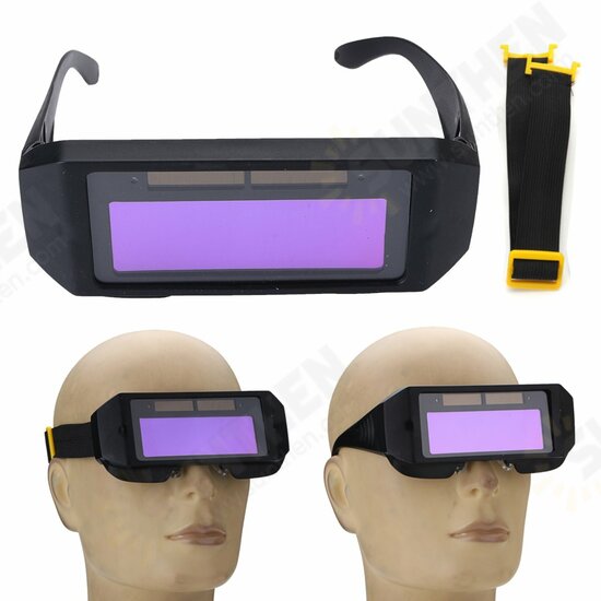 Solar Powered Auto Darkening Welding Mask Helmet Eyes Goggle Two-way Glasses