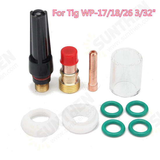 TIG Welding Gun Accessories 2.4MM Nozzle Glass Cover for WP-17/18/26 3/32