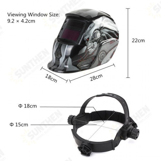 Transforme Solar Auto Darkening Welding Helmet TIG MIG Welder Lens Mask