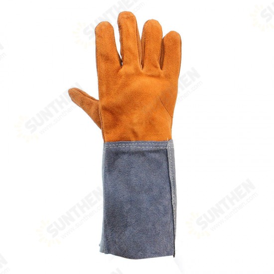 Welding Gloves Welders Work Soft Cowhide Leather Plus Gloves for Protecting Hand Tool