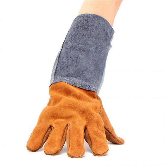 Welding Gloves Welders Work Soft Cowhide Leather Plus Gloves for Protecting Hand Tool