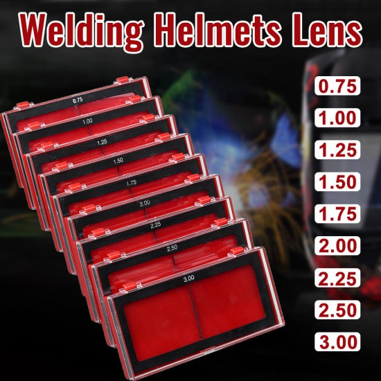 Welding Helmet Mask Glass Magnifying Pc Lens on Welding Cap 0.75/ 1.0/ 1.25/ 1.5/ 1.75/ 2.0/ 2.25/ 2.5/ 3.0