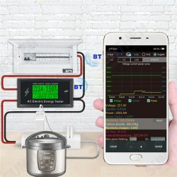 AT3010 AC50~320V 100A 3KKW Phone App AC Digital Voltage Meters indicator Power Energy Meter Voltmeter Ammeter Current Amps Volt Wattmeter Tester AT3010 AC50~320V 100A 3KKW Phone App AC Digital Voltage Meters indicator Power Energy Meter Voltmeter Ammeter Current Amps Volt Wattmeter Tester
