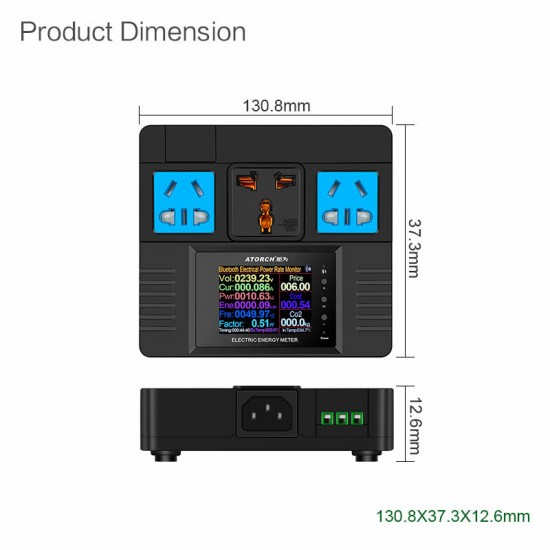 AC85~265V Electricity Measure Smart Control Programmable Digital Display Household Socket Creative Power Detector