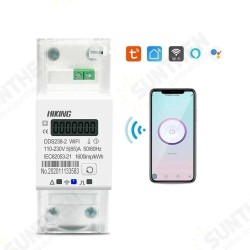 DDS238-2WIFI 90-300V 50/60Hz Single Phase 65A Din Rail WIFI Smart Energy Meter Timer Power Consumption Monitor kWh Meter Wattmeter DDS238-2WIFI 90-300V 50/60Hz Single Phase 65A Din Rail WIFI Smart Energy Meter Timer Power Consumption Monitor kWh Meter Wattmeter