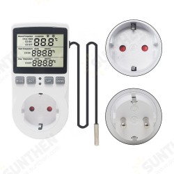 KT3100 Multi-Function Thermostat Temperature Controller Socket Outlet With Timer Switch 16A 220V Heating Cooling Timing Mode EU Plug KT3100 Multi-Function Thermostat Temperature Controller Socket Outlet With Timer Switch 16A 220V Heating Cooling Timing Mode EU Plug