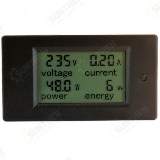 021 4 in 1 LCD Voltage Current Active Power Energy Meter Blue Backlight Panel