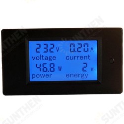 021 4 in 1 LCD Voltage Current Active Power Energy Meter Blue Backlight Panel 021 4 in 1 LCD Voltage Current Active Power Energy Meter Blue Backlight Panel