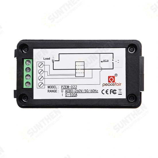 022 Open and Close CT 100A AC Digital Display Power Monitor Meter Voltmeter Ammeter Frequency