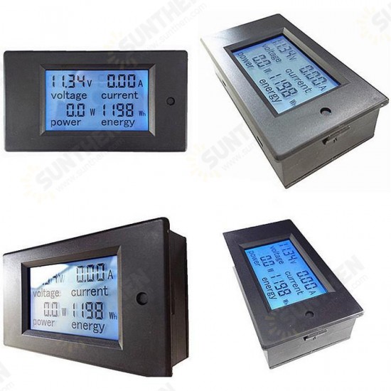 031 DC 6.5-100V 20A 4 in 1 Digital Display LCD Screen Voltage Current Power Energy Meter