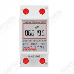 DDS6619-005 230V Household intelligent Single-phase Rail Type2P Electric Energy Meter DDS6619-005 230V Household intelligent Single-phase Rail Type2P Electric Energy Meter