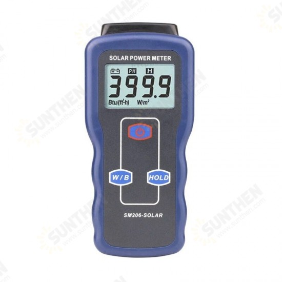 SM206 High Precision Solar Power Meter Light Meter Data Hold and Peak Hold For Solar Radiation Meter