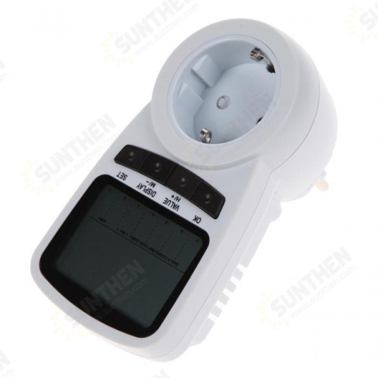 TS-1500 Professional Digital LCD Electric Power Energy Meter Voltage Wattage Current Monitor EU/US/UK Plug