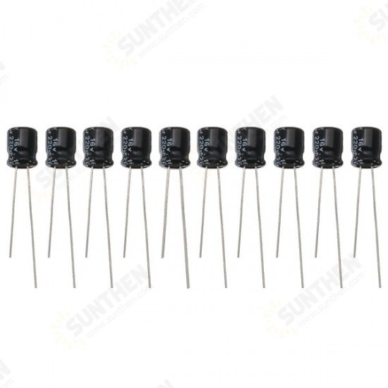 0.22UF-470UF 16V 50V 120pcs 12 Values Commonly Used Electrolytic Capacitors DIP Pack Meet The Lead Standard Each Value 10pcs