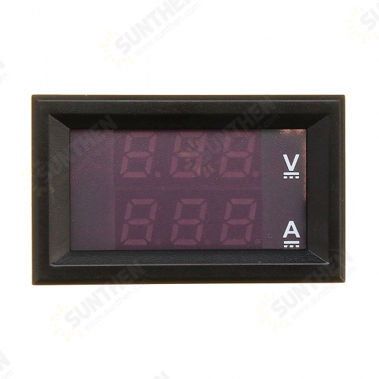 0.56inch DC 100V 50A Red+Red Dual LED Display Mini Digital Voltmeter Ammeter Panel Amp Volt Voltage Current Meter Tester