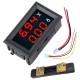 0.56inch DC 100V 50A Red+Red Dual LED Display Mini Digital Voltmeter Ammeter Panel Amp Volt Voltage Current Meter Tester
