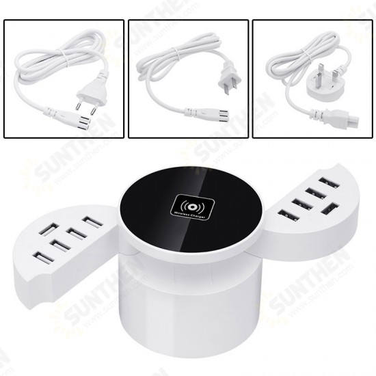 10-Port USB Wireless Charger Station Mobile Phone Wireless Charger for Office Home Hotel