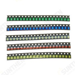 100Pcs 5 Colors 20 Each 1206 LED Diode Assortment SMD LED Diode Kit Green/RED/White/Blue/Yellow 100Pcs 5 Colors 20 Each 1206 LED Diode Assortment SMD LED Diode Kit Green/RED/White/Blue/Yellow