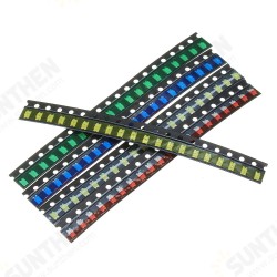 100Pcs 5 Colors 20 Each 1206 LED Diode Assortment SMD LED Diode Kit Green/RED/White/Blue/Yellow 100Pcs 5 Colors 20 Each 1206 LED Diode Assortment SMD LED Diode Kit Green/RED/White/Blue/Yellow