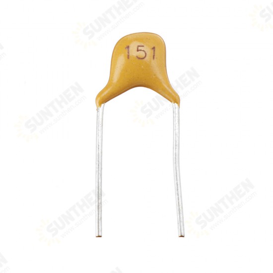 100pcs 150pF 5.08MM 151P 50V Multilayer Monolithic Ceramic Capacitor