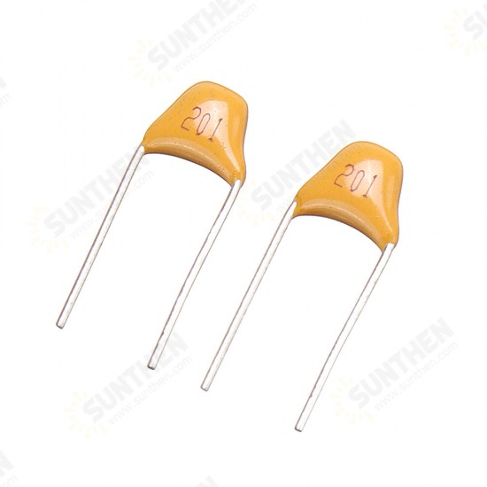 100pcs 200pF 5.08MM 201 50V Multilayer Monolithic Ceramic Capacitor