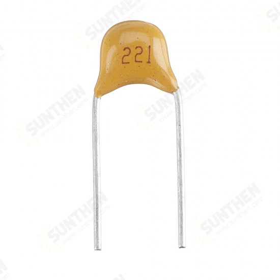 100pcs 220pF 5.08MM 221P 50V Multilayer Monolithic Ceramic Capacitor