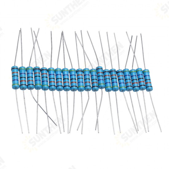 100pcs 2W Metal Film Resistor Resistance 1% 470K ohm Resistor