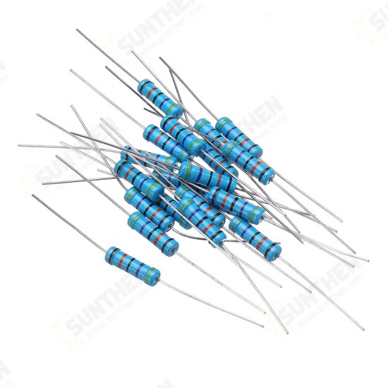 100pcs 2W Metal Film Resistor Resistance 1% 470K ohm Resistor