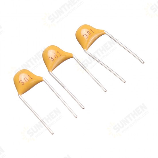 100pcs 300pF 5.08MM 301 50V Multilayer Monolithic Ceramic Capacitor