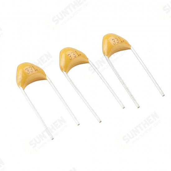 100pcs 330pF 5.08MM 331P 50V Multilayer Monolithic Ceramic Capacitor