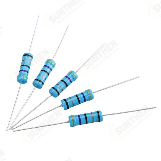 100pcs 3W 47R 47 ohm Metal Film Resistor 1% Error 3w DIP Color Ring Resistance