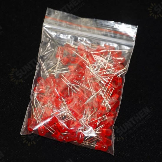 100pcs 5mm LED Diode Assorted Kit White Green Red Blue Yellow Orange Pink Purple Warm White DIY Light Emitting Diode