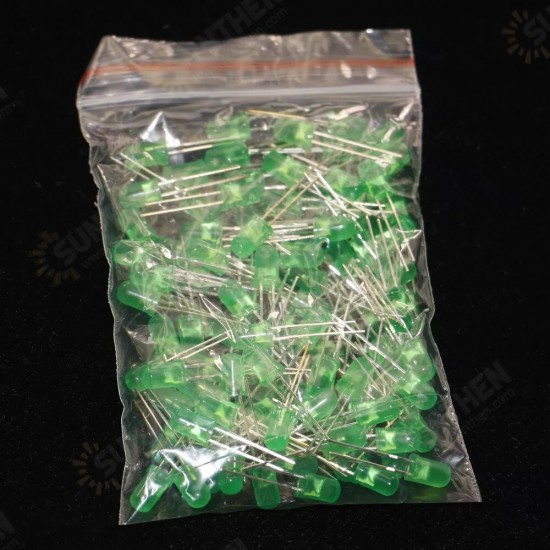 100pcs 5mm LED Diode Assorted Kit White Green Red Blue Yellow Orange Pink Purple Warm White DIY Light Emitting Diode