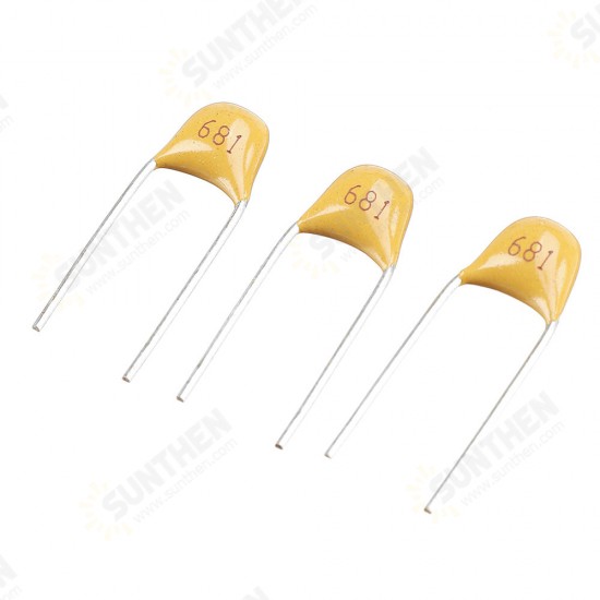 100pcs 680pF 5.08MM 681P 50V Multilayer Monolithic Ceramic Capacitor