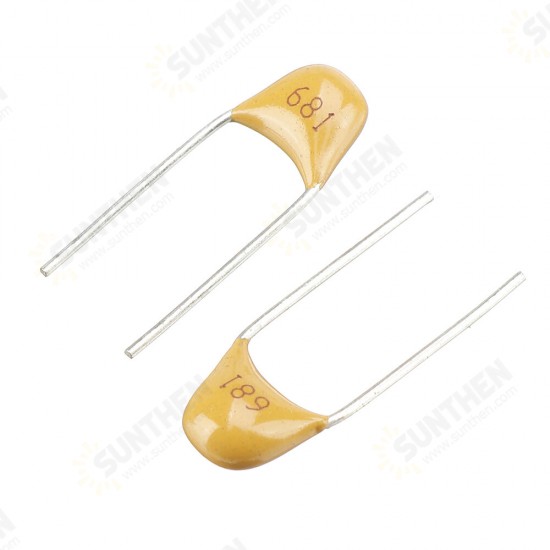 100pcs 680pF 5.08MM 681P 50V Multilayer Monolithic Ceramic Capacitor