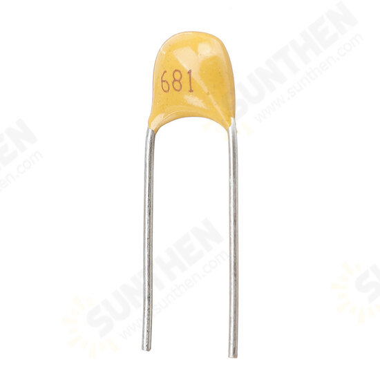 100pcs 680pF 5.08MM 681P 50V Multilayer Monolithic Ceramic Capacitor