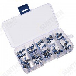 100pcs RM065 Horizontal Trimpot Potentiometer Assortment Kit With Storage Box 100pcs RM065 Horizontal Trimpot Potentiometer Assortment Kit With Storage Box