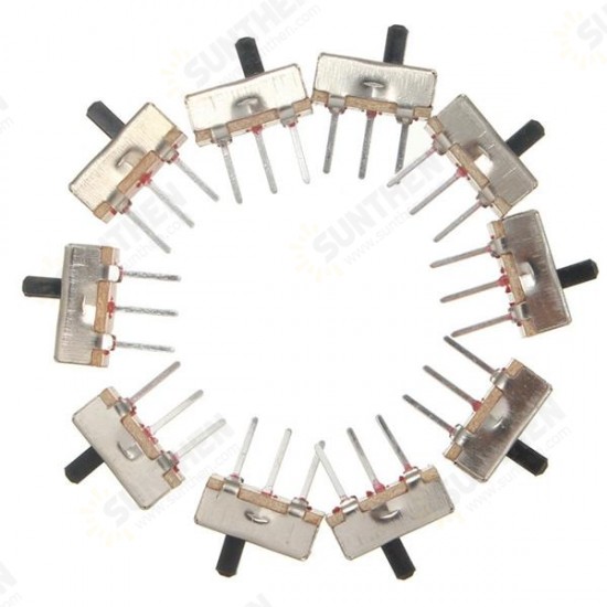 100pcs SS12D00G3 2 Position SPDT 1P2T 3 Pin PCB Panel Mini Vertical Slide Toggle Switch