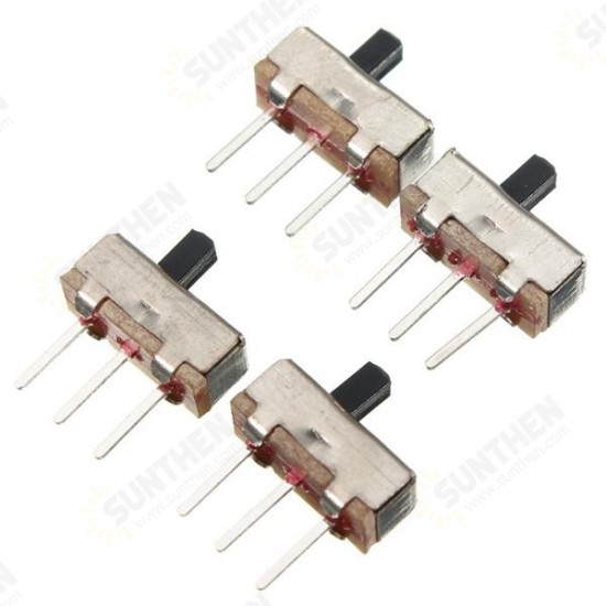 100pcs SS12D00G3 2 Position SPDT 1P2T 3 Pin PCB Panel Mini Vertical Slide Toggle Switch