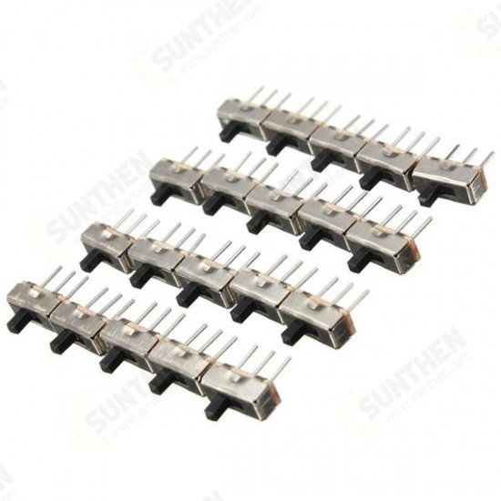 100pcs SS12D00G3 2 Position SPDT 1P2T 3 Pin PCB Panel Mini Vertical Slide Toggle Switch