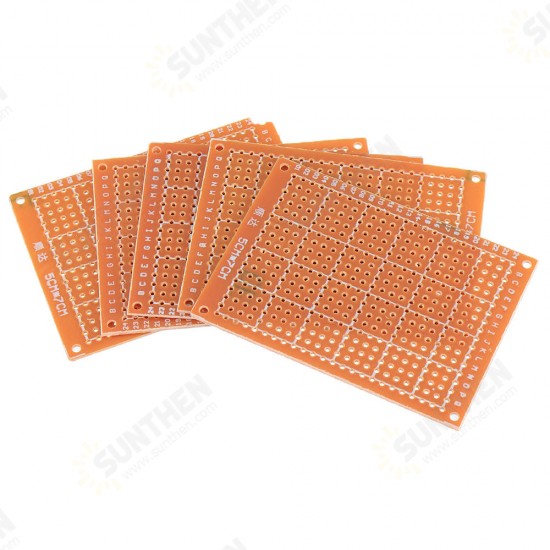 100pcs Universal PCB Board 5x7cm 2.54mm Hole Pitch DIY Prototype Paper Printed Circuit Board Panel Single Sided Board