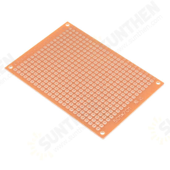 100pcs Universal PCB Board 5x7cm 2.54mm Hole Pitch DIY Prototype Paper Printed Circuit Board Panel Single Sided Board