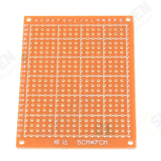 100pcs Universal PCB Board 5x7cm 2.54mm Hole Pitch DIY Prototype Paper Printed Circuit Board Panel Single Sided Board