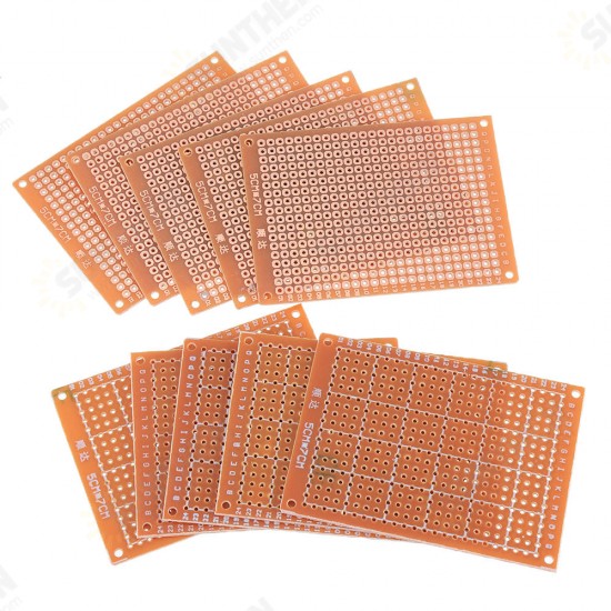 100pcs Universal PCB Board 5x7cm 2.54mm Hole Pitch DIY Prototype Paper Printed Circuit Board Panel Single Sided Board