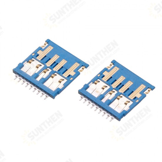 10PCS COB Connector USB 3.0 Male h1.05 Ultra-Thin 9Pin Isometric