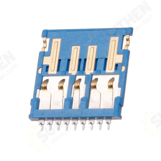 10PCS COB Connector USB 3.0 Male h1.05 Ultra-Thin 9Pin Isometric