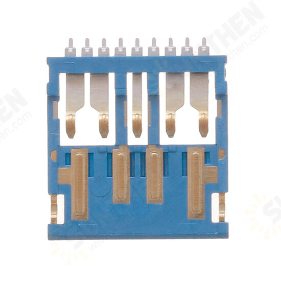 10PCS COB Connector USB 3.0 Male h1.05 Ultra-Thin 9Pin Isometric