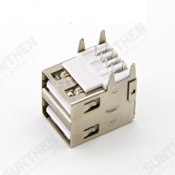 10PCS Double Layer 90 Degree Bending USB2.0 Female Socket Double USB Charging Interface Mobile Power USB Connector 10PCS Double Layer 90 Degree Bending USB2.0 Female Socket Double USB Charging Interface Mobile Power USB Connector