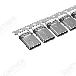 10PCS TYPE-C 3.1 Upright 24p Patch Male 180 Degrees With Grounding Foot Fixed Riveting Male L=11.1MM 10PCS TYPE-C 3.1 Upright 24p Patch Male 180 Degrees With Grounding Foot Fixed Riveting Male L=11.1MM