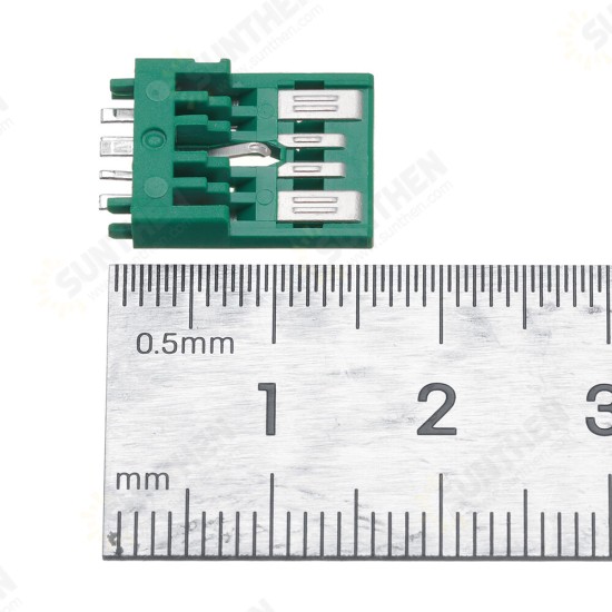 10PCS USB AM 3.0 Welding Plate Type High Current Male Short Body 17.0mm 5p Green Two-Piece Iron Shell High Current